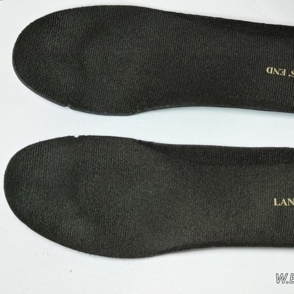 Lands End Suede Leather Moc Clog Slip-On Loafer Rubber Sole Tan Women's US 7B - Picture 14 of 16